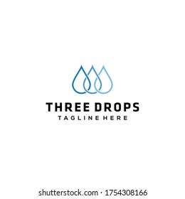 Diseño de tres gotas de aceite creativo Icono Vector Silhouette plantilla