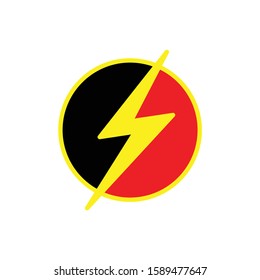 Creative illustration Thunder bolt Electric Concept logo design template 