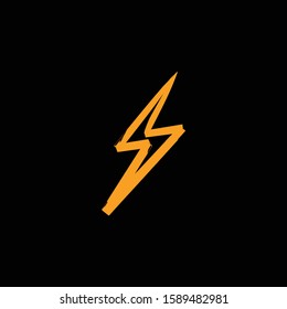 Creative illustration Thunder bolt Electric Concept logo design template 