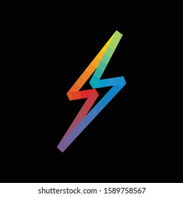 Creative illustration Thunder bolt Electric Concept logo design template 
