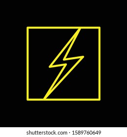 Creative illustration Thunder bolt Electric Concept logo design template 