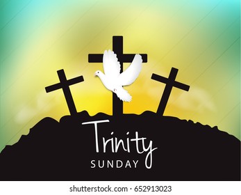 Creative Illustration Of Trinity Sunday.