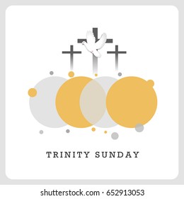 Creative Illustration Of Trinity Sunday.