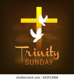 Creative Illustration Of Trinity Sunday.