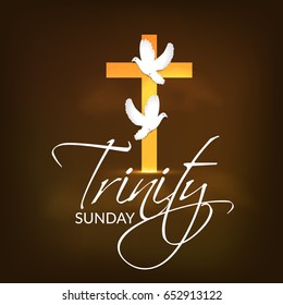 Creative Illustration Of Trinity Sunday.