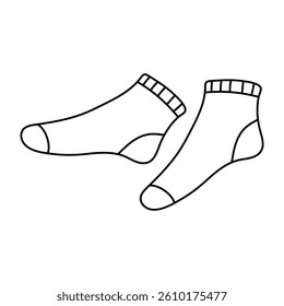 Creative illustration of two pairs of socks in a minimalist style