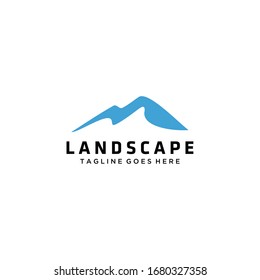Creative Illustration vintage Simple Mountain Logo Design Vector