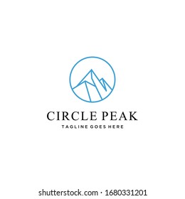 Creative Illustration vintage Simple Mountain Logo Design Vector