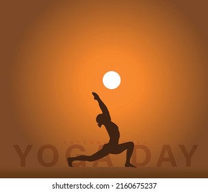 Creative illustration of woman doing yoga for International Yoga Day on 21st June