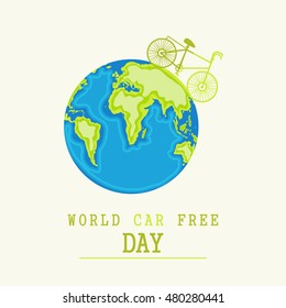 Creative illustration,banner or poster of car free day.