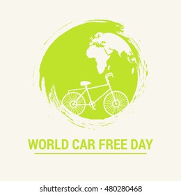 Creative illustration,banner or poster of car free day.