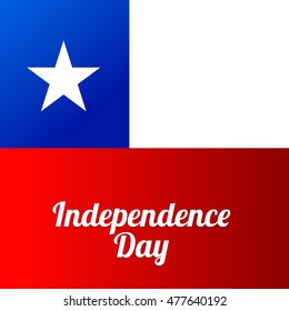 Creative illustration,banner or poster of chile independence day celebration.