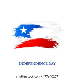 Creative illustration,banner or poster of chile independence day celebration.