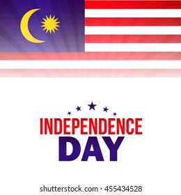 Creative illustration,banner or poster for independence day of malaysia.