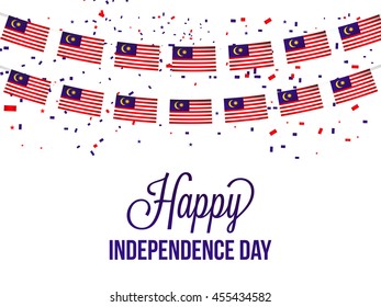 Creative illustration,banner or poster for independence day of malaysia.