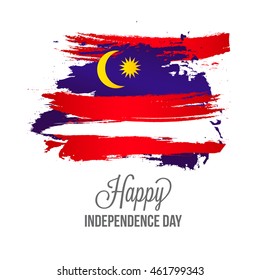 Creative illustration,banner or poster for independence day of malaysia.