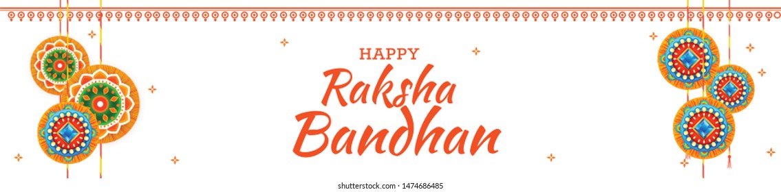 Creative illustration,banner or poster for indian festival of raksha bandhan celebration.