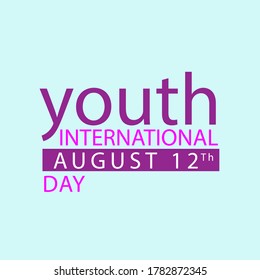 Creative illustration,banner or poster for International Youth day