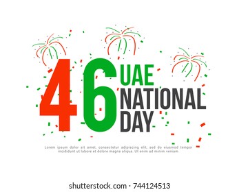 Creative illustration,banner or poster for national day of UAE celebration.