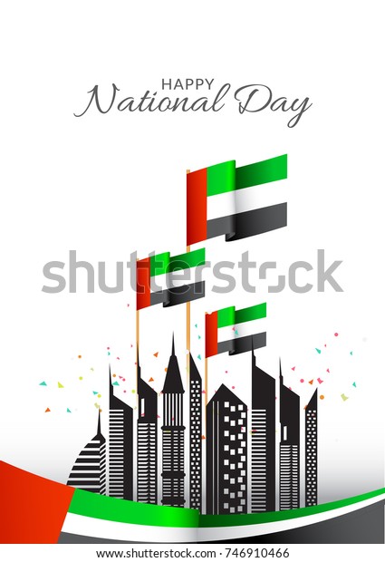 Creative Illustrationbanner Poster National Day Uae Stock Vector ...