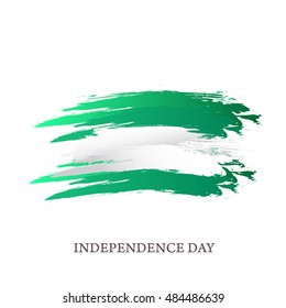 Creative illustration,banner or poster of nigeria independence day celebration.
