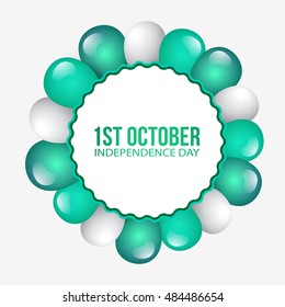Creative illustration,banner or poster of nigeria independence day celebration.