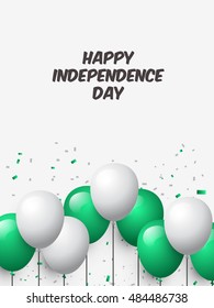 Creative illustration,banner or poster of nigeria independence day celebration.