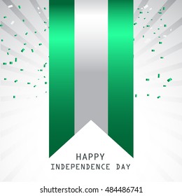 Creative illustration,banner or poster of nigeria independence day celebration.