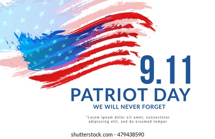 Creative illustration,banner or poster of patriot day.