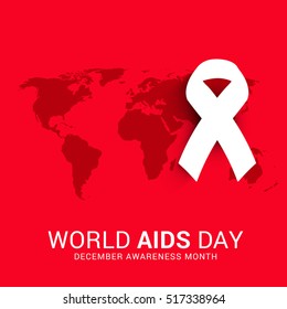 Creative illustration,banner or poster of world aids day.