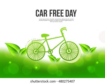 Creative illustration,banner or poster of world car free day.