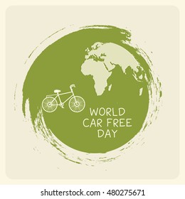 Creative illustration,banner or poster of world car free day.