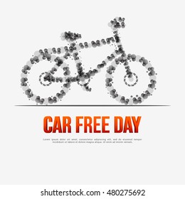 Creative illustration,banner or poster of world car free day.