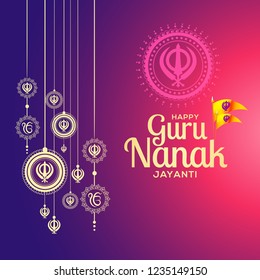 Creative illustration,poster or banner of Guru Nanak Jayanti celebration. Creative illustration,poster or banner of Guru Nanak Jayanti celebration.