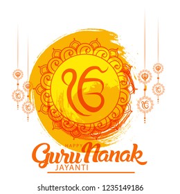 Creative illustration,poster or banner of Guru Nanak Jayanti celebration. Creative illustration,poster or banner of Guru Nanak Jayanti celebration.