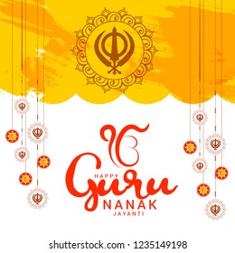 Creative illustration,poster or banner of Guru Nanak Jayanti celebration. Creative illustration,poster or banner of Guru Nanak Jayanti celebration.