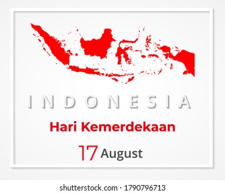 Creative illustration,poster or banner for independence day celebration of indonesia.