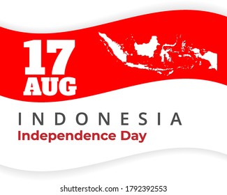 Ilustración creativa, afiche o pancarta para la celebración del Día de la Independencia de indonesia.