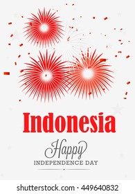 Creative illustration,poster or banner for independence day celebration of indonesia.
