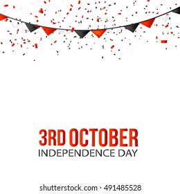 Creative illustration,poster or banner for independence day of iraq. 