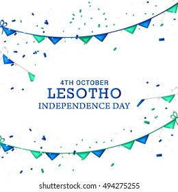 Creative illustration,poster or banner for independence day of lesotho.