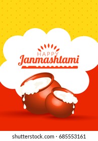 Creative Illustration,Poster Or Banner For Indian Festival Of Janmashtami Celebration.