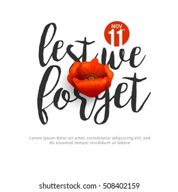 Creative illustration,poster or banner of remembrance day of Canada with poppy flowers background.