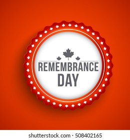 Creative illustration,poster or banner of remembrance day of Canada with poppy flowers background.