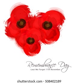 Creative Illustration,poster Or Banner Of Remembrance Day Of Canada With Poppy Flowers Background.