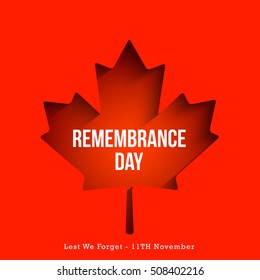Creative illustration,poster or banner of remembrance day of Canada with poppy flowers background.