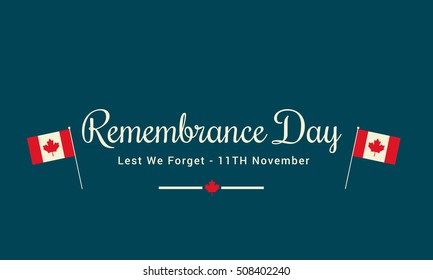 Creative illustration,poster or banner of remembrance day of Canada with poppy flowers background.