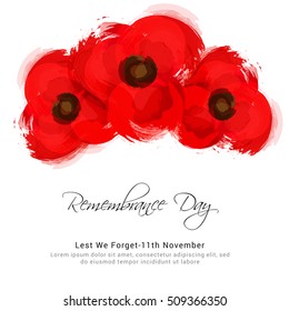 Creative Illustration,poster Or Banner Of Remembrance Day Of Canada With Poppy Flowers Background.