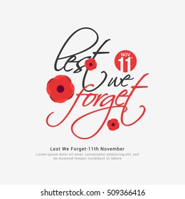 Creative illustration,poster or banner of remembrance day of Canada with poppy flowers background.