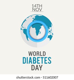 Creative illustration,poster or banner of world diabetes day awareness.